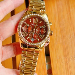 นาฬิกาข้อมือผู้หญิง M-K รุ่น Multifunctional Chronometer DeluxeDiamond Dial สีโรสโกลด์ สายสแตนเลสสตีล ควอตซ์ สำหรับผู้หญิง - Product Image 3