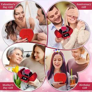 Caja de Flores Acrílicas Eternas al por Mayor, Caja de Joyería con Rosa Preservada para Siempre, Regalo de San Valentín con Jabón Te Amo - Product Image 5