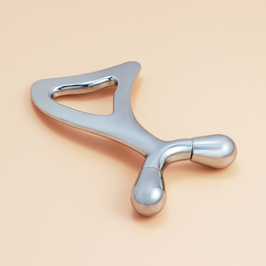 Outil de massage facial de style nouveau, acupression, trou doré en métal, Gua Sha, contrôle manuel filaire, Jingwang - Product Image 4