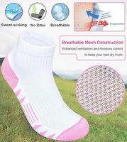 Chaussettes de sport en coton personnalisées avec amorti doux, design respirant et anti-humidité, option de logo personnalisé pour l'entraînement sportif estival
