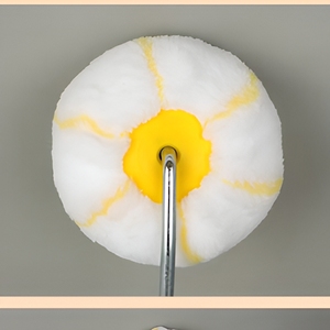 <b>Paint</b> Roller <b>Set</b> with 3 Replacement Covers and Yellow Handle for Wall Ceiling Painting - Product Image 4