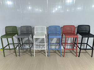 <span class=keywords><strong>2025</strong></span> thiết kế mới Thanh Nhà Hàng nhà bếp đầy màu sắc truy cập Chiều cao tựa lưng Nhựa Thanh phân với chỗ để chân - Product Image 3