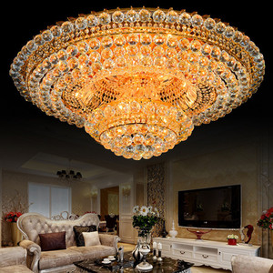 <span class=keywords><strong>Lampadario</strong></span> <span class=keywords><strong>a</strong></span> Sospensione da <span class=keywords><strong>Soffitto</strong></span> JYLighting Grande Personalizzato di Lusso in Oro con Cristalli K9 per Hall di Hotel/Ville Europee - Product Image 1