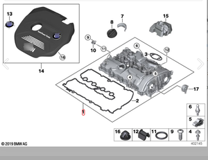 Culasse noire 100 % testée, neuve, pièces de moteur automobile en plastique, compatible avec B48 F52 F45 F49 F35 G38 G08 - Product Image 2