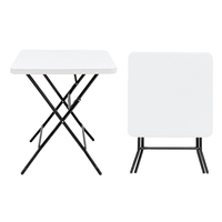 Table pliante carrée en plastique pour le camping petite table carrée pliable moderne pour le jardin en plein air vente en gros