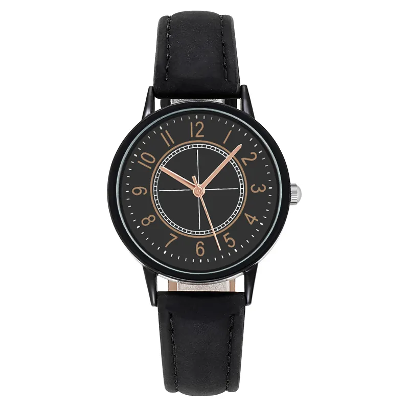 WJ-11006シンプルなクラシッククォーツレザーストラップ女性は女性の卸売女性の腕時計のためのスタイリッシュで魅力的なカスタムロゴウォッチを見る