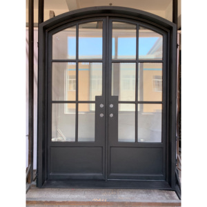 Puerta <span class=keywords><strong>de</strong></span> Hierro forjado principal francés <span class=keywords><strong>de</strong></span> entrada moderna, puerta doble - Product Image 4