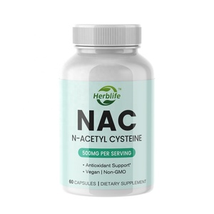 Suplementos en Polvo de NAC, Cápsulas de N-Acetil L-Cisteína de 500 mg, Venta Caliente OEM ODM - Product Image 1
