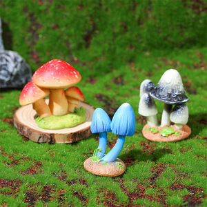 Adornos de hongos de resina coloridos, decoración de jardín en miniatura para macetas de suculentas de interior y exterior, paisajismo DIY - Product Image 3