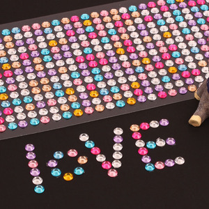 Children's Crystal Diamond Stickers Colored Rhinestone Acrylic Decorative Face Makeup Stickers For Kids Kindergarten - Product Image 2