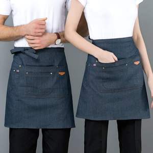 2025 Unisex Denim Half <b>Apron</b> <b>Waitress</b>/Waiter Waist <b>Apron</b> for Restaurant Cafe Hotel or Bar - Product Image 3