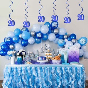 Set <span class=keywords><strong>de</strong></span> Espirales Colgantes Azules Número 1, Decoraciones <span class=keywords><strong>de</strong></span> Techo para el Primer Cumpleaños <span class=keywords><strong>de</strong></span> un Niño, Artículos para Fiestas <span class=keywords><strong>de</strong></span> Primer Cumpleaños - Product Image 3
