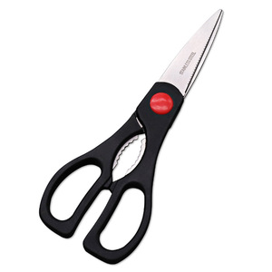 <b>Kitchen</b> <b>Scissors</b> Stainless Steel Straight Head Black Home Use Household Cutting Tool - Product Image 1