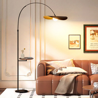 Nueva lámpara de pie de estilo vintage con ambiente, diseño integrado de caña de pescar, para sala de estar o dormitorio