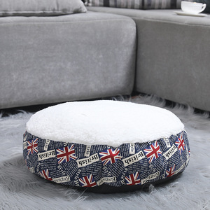 Explosive Model Luxury Pet <b>Beds</b> Size Small Cat Litter Simple Striped Round Plush Pet <b>Bed</b> Comfortable Lambswool Dog Mat Dog <b>House</b> - Product Image 2
