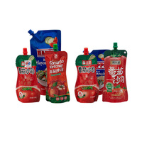 Sachets de beurre d'arachide personnalisés purée de fruits confiture sac presser sauce soja chili recharge de pâte de tomate bec verseur emballage de beurre d'arachide