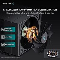 Refroidisseur d'air Assassin IVCPU Premium7, 7 caloducs, double tour, performance silencieuse, mode silencieux, commutable avec ventilateurs FDB 140120 mm 1700 tr/min PWM DeepCool