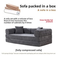 Sofá Cama Modular Plegable Convertible, Sofá de Dos Plazas con Esponja de Alta Densidad para Apartamento, Sala de Estar, Hotel, Diseño que Ahorra Espacio