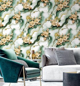 Papel Tapiz 3D con Flores y Mármol, con Reverso de Papel, 53 cm de Ancho, Guangzhou <span class=keywords><strong>Ihouse</strong></span> 2026 - Product Image 2
