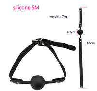 Jouet sexuel en silicone souple, BDSM, bouchon de bondage, boule, bâillon à bouche ouverte
