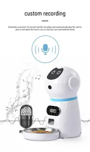 Distributore di cibo video wifi intelligente alimentatore automatico per animali domestici robot di vendita caldo con fotocamera per cane e gatto