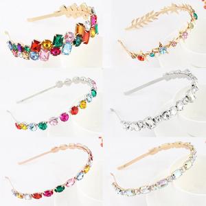 Diademas de Cristal de Lujo Coloridas, Accesorios para el Cabello para Mujeres y Niñas, Diademas Brillantes con Perlas Simuladas Estilo Coreano, Venta al por Mayor de Accesorios para el Cabello, Regalos - Product Image 4