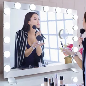 Espelho de led para maquillaje, espelho de iluminação de led para maquiagem, para cuidados com a beleza
