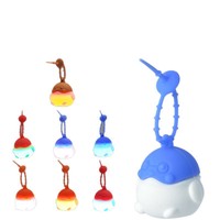 Accessoires pour chiens soigneusement sélectionnés, pendentif de collier en silicone pour animaux de compagnie coloré et lumineux avec charge USB pour la marche de nuit, motif solide