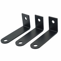 Petit support de montage à angle en forme de L noir OEM personnalisé Supports de fixation de tuyau en plastique