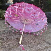 Parapluie décoratif en papier huilé de soie de style chinois fait à la main pour la photographie, les spectacles, les mariages, la danse traditionnelle