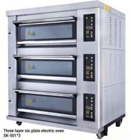 Four à sole électrique automatique à trois niveaux et six plateaux, 380V, en acier inoxydable, équipement de cuisson pour ligne de production complète de boulangerie