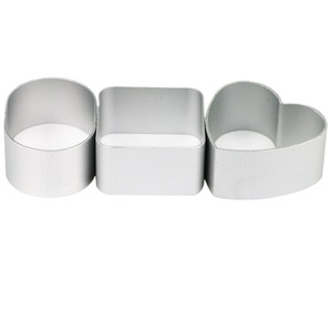 Aluminum Cookie Cutters 3Pcs Heart Oval Square Baking Molds For Cake Pastry - Product Image 5