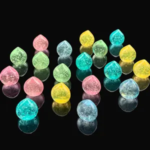 Luminous Resin Waterdrop Craft Stones for Aquarium Decorations Glowing Cobbles Garden Landscape Pebbles Potting Ornaments