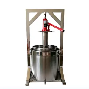 Espremedor de frutas e legumes comercial 36l, máquina de prensa manual hidráulica de aço inoxidável para mel e frutas