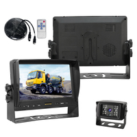 Vue arrière Hd 7 pouces Ips 3CH 2 déclencheur écran de moniteur de voiture sauvegarde inverse système de caméra de camion d'autobus scolaire pour usage intensif