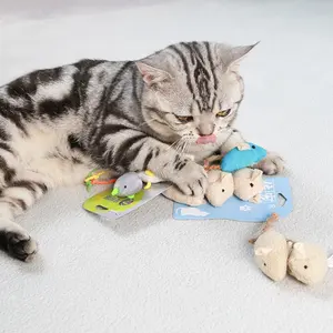 Giocattoli interattivi dell'erba gatta del Mouse di simulazione della peluche all'ingrosso di nuovo stile dei prodotti dell'animale domestico per il gatto