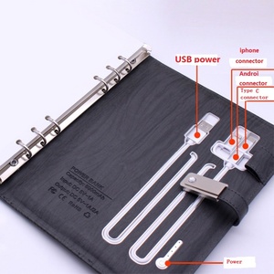 Boshiho Corporate Gifts Construction Optimum <b>A5</b> <b>Notebook</b> with 8000mAh Power Bank & Wireless Charger - Product Image 5