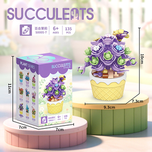 ตัวต่อดอกไม้กระถางจิ๋ว DIY ชุดตัวต่อพืชประดับตกแต่งน่ารัก รุ่น S0005-0006 - Product Image 5