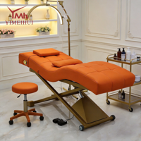 Lit de beauté électrique de luxe pour extensions de cils, mobilier de salon de beauté et spa, table de massage