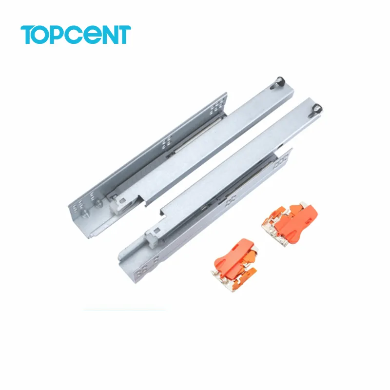 TOPCENT 3D low mount drawer rails drawer runners kitchen cabinet soft close undermount slides