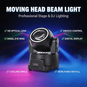 Mini projecteur LED à tête mobile avec lumière auxiliaire, professionnel IP33, éclairage de scène, équipement DJ pour fêtes, bars, discothèques - Product Image 6