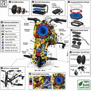 Triciclo Eléctrico MTBGO para Niños, Scooter de Derrape de 3 Ruedas con Espejo Infinito y Luces LED, Venta al Por Mayor de Fábrica - Product Image 2