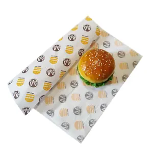 אקו גריז הוכחת מזון עטיפת המבורגר אפיית נייר לעטוף עם הדפסה מותאמת אישית