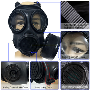 Full <b>Face</b> Filter High Grade Anti-gas Full <b>Face</b> Rubber Mask Respirator Carbon Filter Toxic Gas Mask with Water Dispenser - Product Image 3