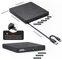 Lecteur Blu-ray externe 5 en 1 USB 3.0 Type-C, lecteur de disques Blu-ray 3D, lecteur/graveur DVD/BD, lecteur Blu-ray portable