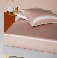 Drap-housse, drap plat et taie d'oreiller en soie 100% naturelle 19MM 22MM 25MM
