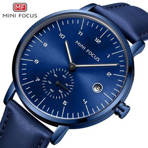 Montre-bracelet de style masculin Mini Focus MF0303G MF 0303 de marque, à quartz, chronographe, calendrier, étanche pour hommes - Product Image 1