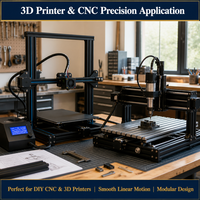 Profil linéaire à fente en V 6063 T5 |   Rail de mouvement de précision |   Imprimante 3D et découpeuse laser