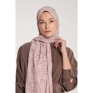 Pure Tone <b>Silk</b> <b>Scarf</b> Long Digital Printing Women Multi Functional Latte Nude - Product Image 4