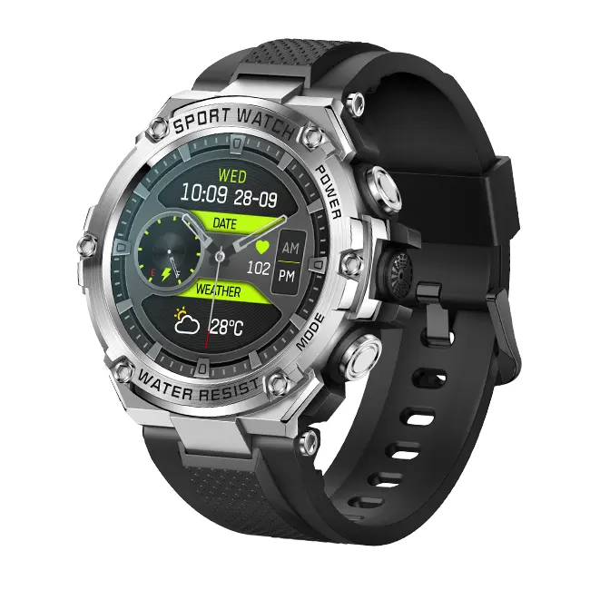 Trending High QualitySuper Long Battery Life 800Mah 1.5inch HD Full Touch Screen Ruuged Tactical Smart Watch for Men